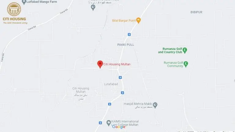 Citi Housing Multan Phase 1 Location