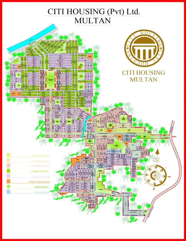 Citi Housing Multan Phase 1 Map
