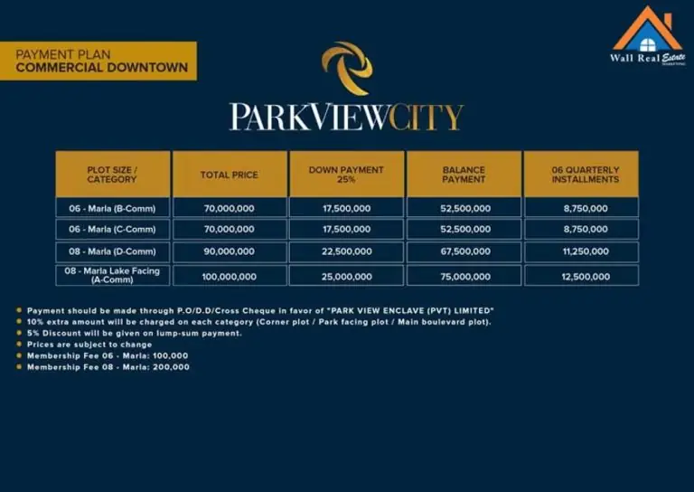 Commercial Downtown Payment Plan