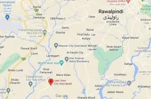 Lake View City Islamabad Location Map