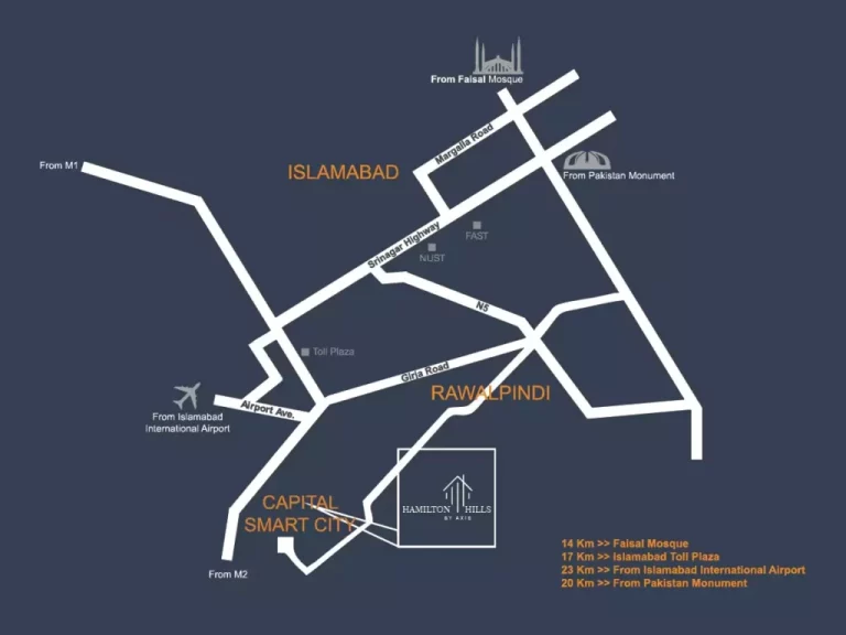 Hamilton Hills Villas Islamabad Location