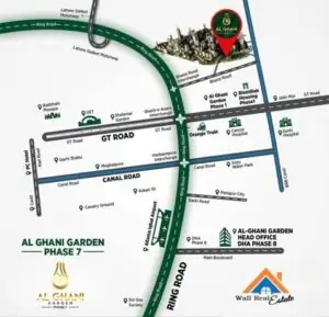 Al Ghani Garden Phase 7 Location Map