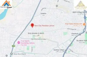 New City Paradise Lahore Map Location