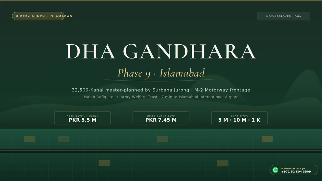 DHA Gandhara Islamabad (Phase 9) — Payment Plan, Location & Plot Map